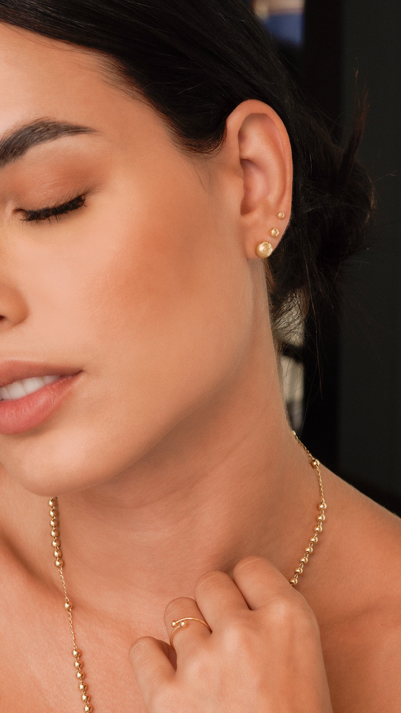 Arete balin oro laminado 18k  (ENVIO GRATIS)