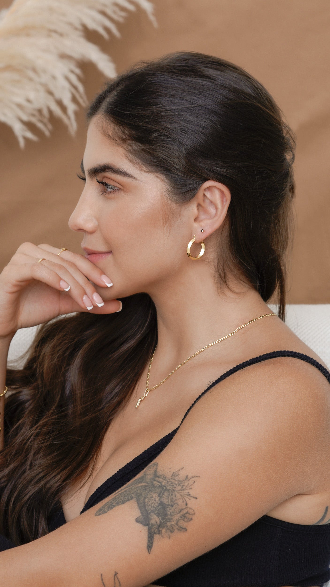 Candonga 2.2 Cms oro laminado 18k  (ENVIO GRATIS)