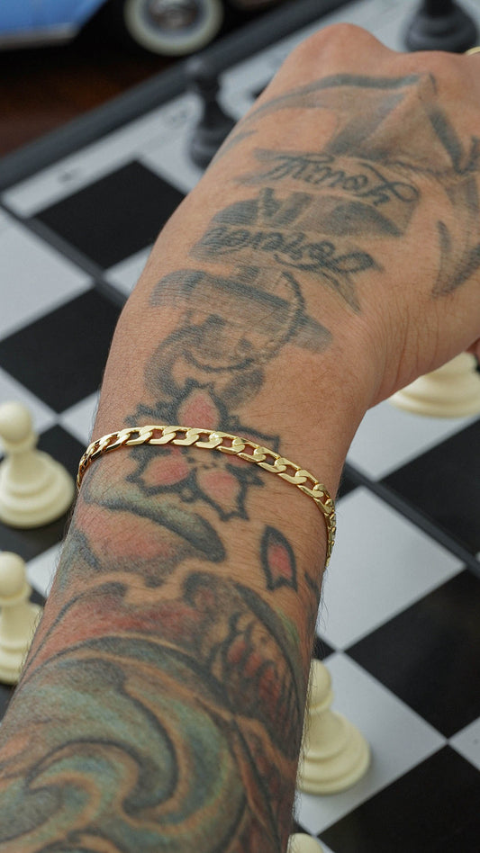 Pulsera Cubana Semigruesa 4mm 19.5cm (ENVIO GRATIS)