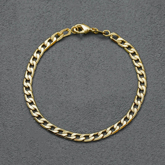 Pulsera Cubana Semigruesa 4mm 19.5cm (ENVIO GRATIS)
