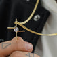 Cadena Cubana Eslabon + Dije cruz cristal (ENVIO GRATIS)